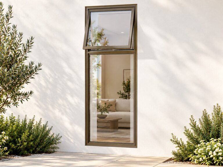 kenzo pt618b bronze 600x1800mm top hung window
