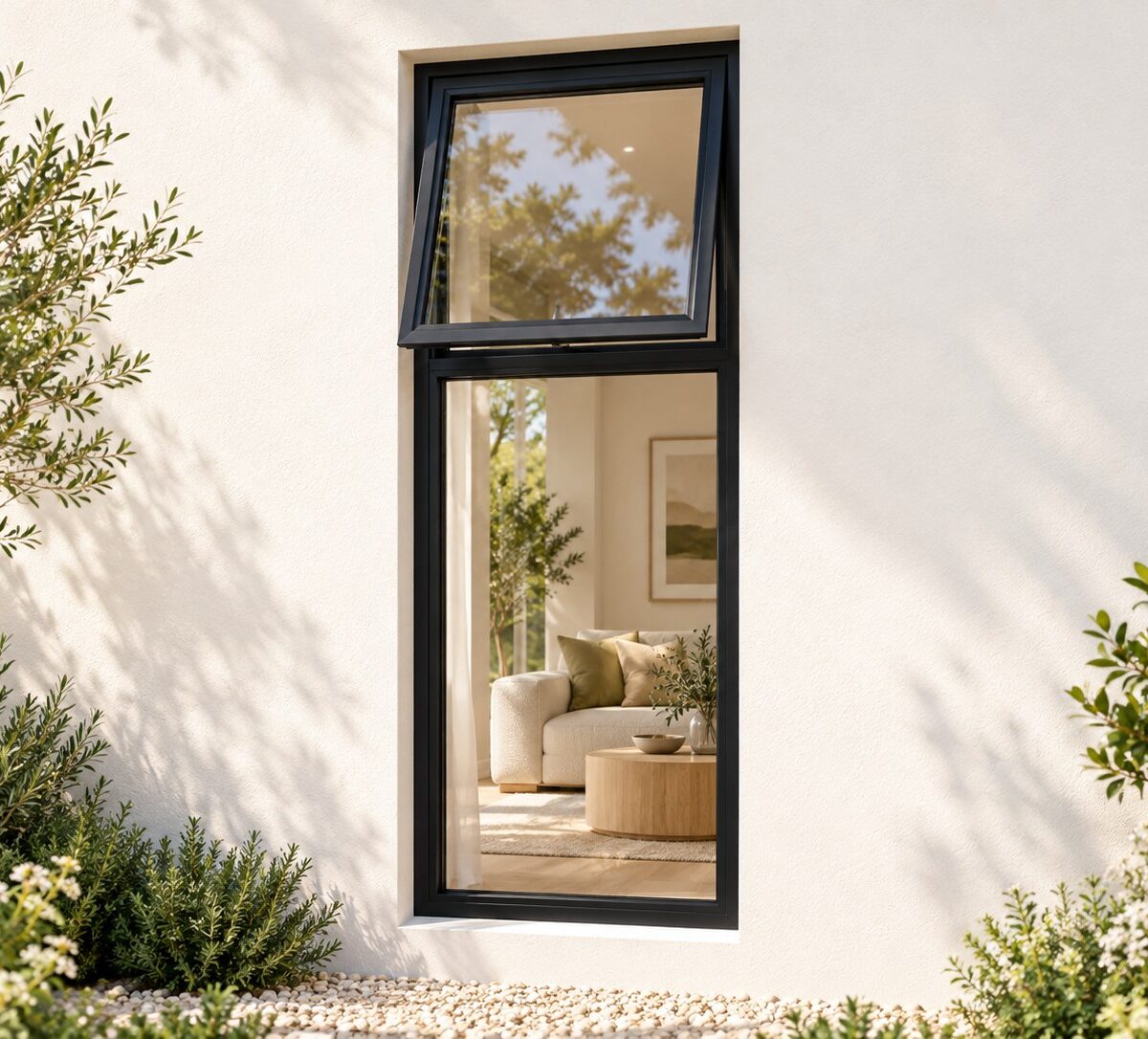 kenzo pt618bl black 600x1800mm top hung window