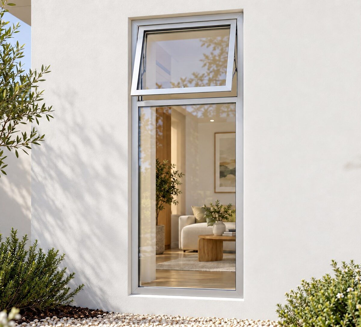 kenzo pt618s silver 600x1800mm top hung window