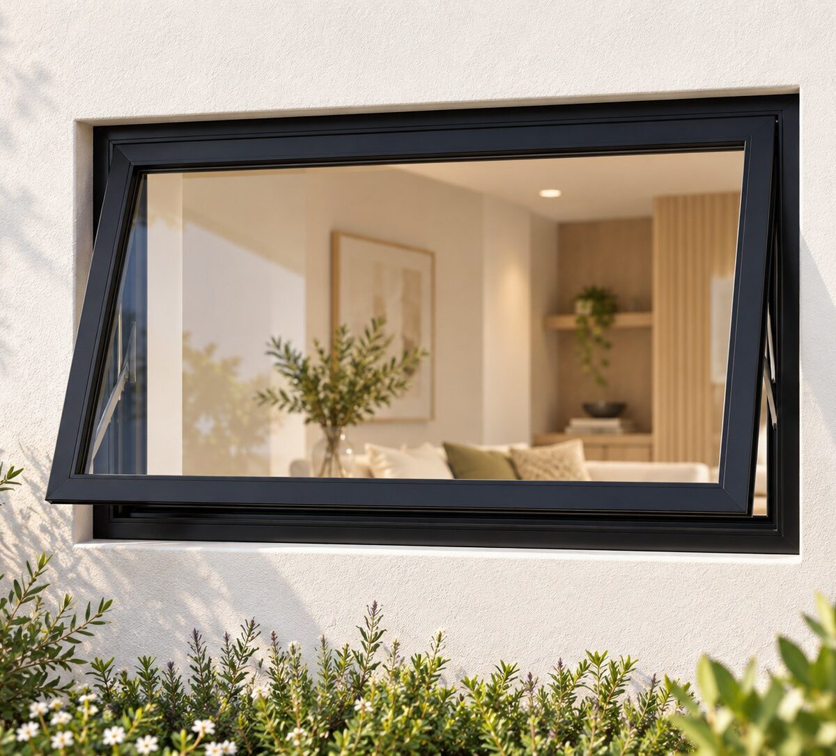 kenzo pt64bl black 600x400mm top hung window