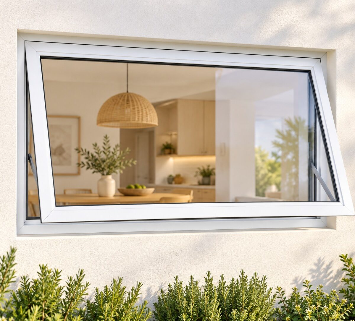 kenzo pt64w white 600x400mm top hung window