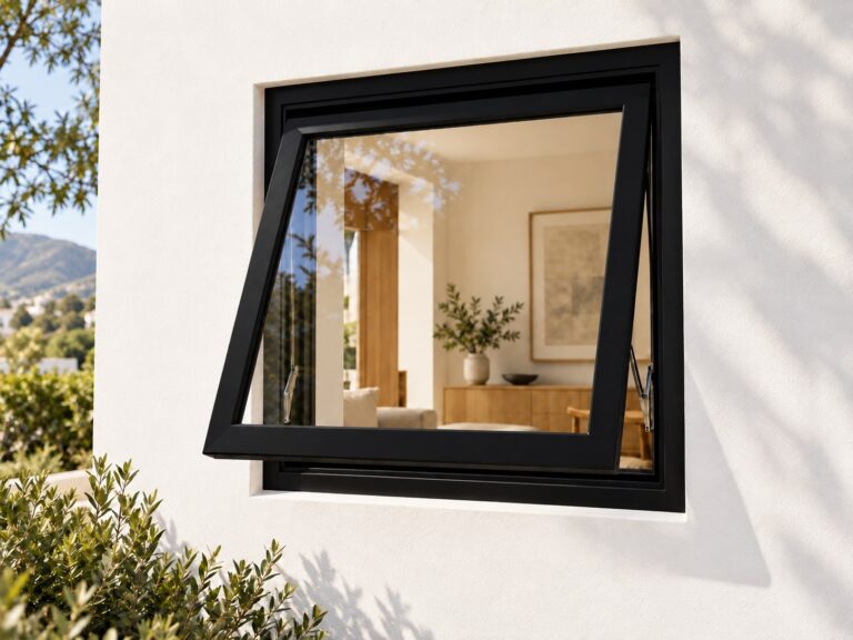kenzo pt66bl black 600x600mm top hung window
