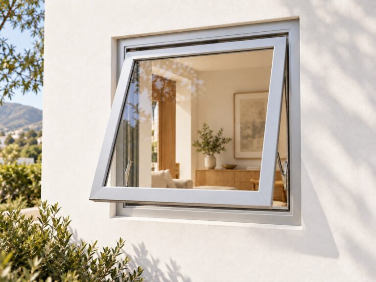 kenzo pt66s silver 600x600mm top hung window