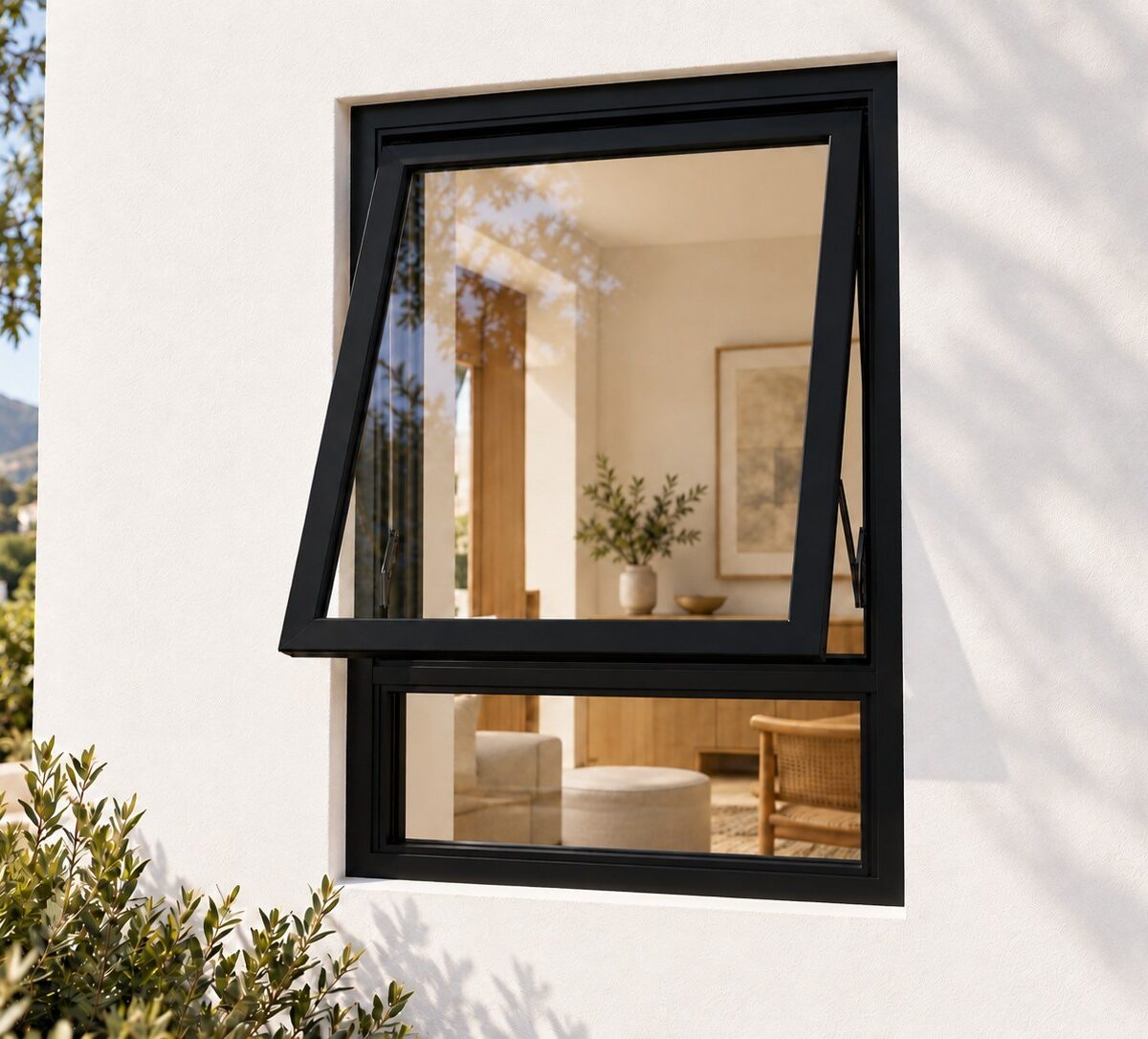 kenzo pt69bl black 600x900mm top hung window