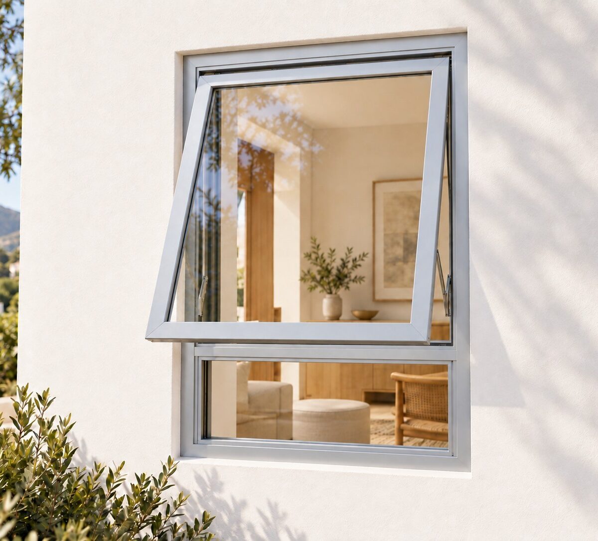 kenzo pt69s silver 600x900mm top hung window