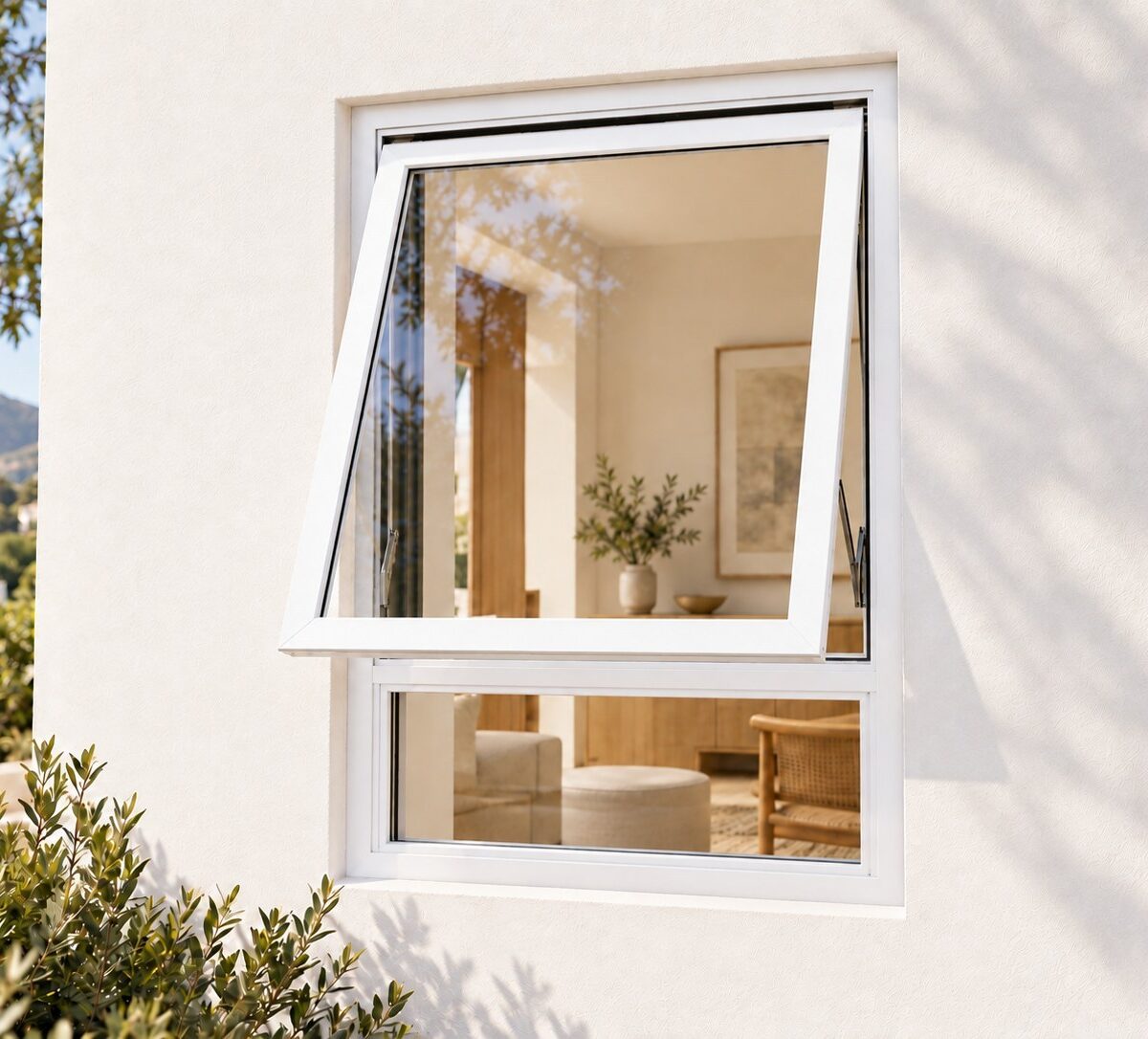 kenzo pt69w white 600x900mm top hung window