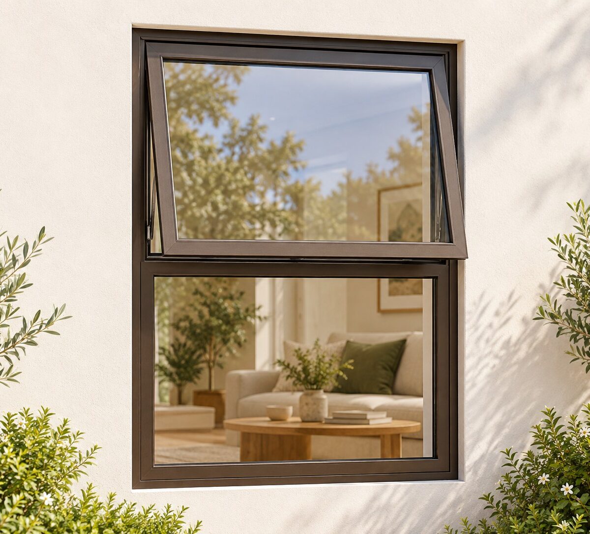 kenzo pt912b bronze 900x1200mm top hung window