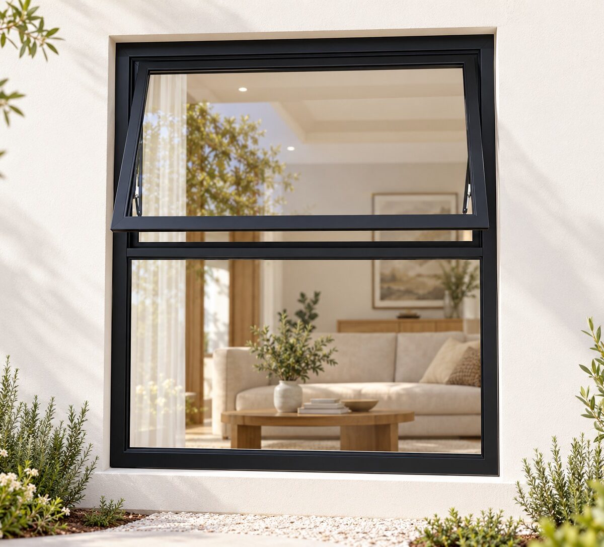 kenzo pt912bl black 900x1200mm top hung window