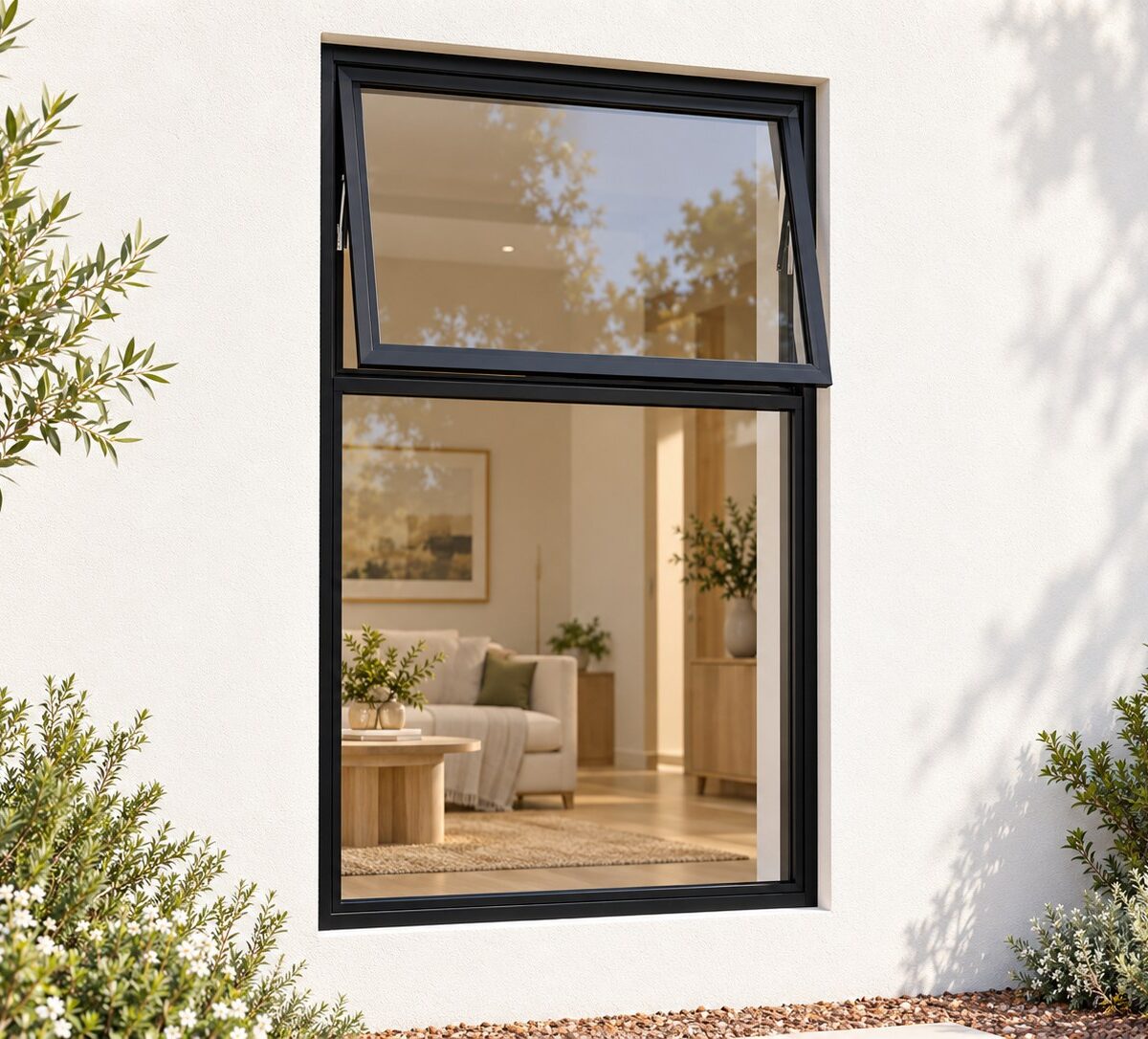 kenzo pt915bl black 900x1500mm top hung window