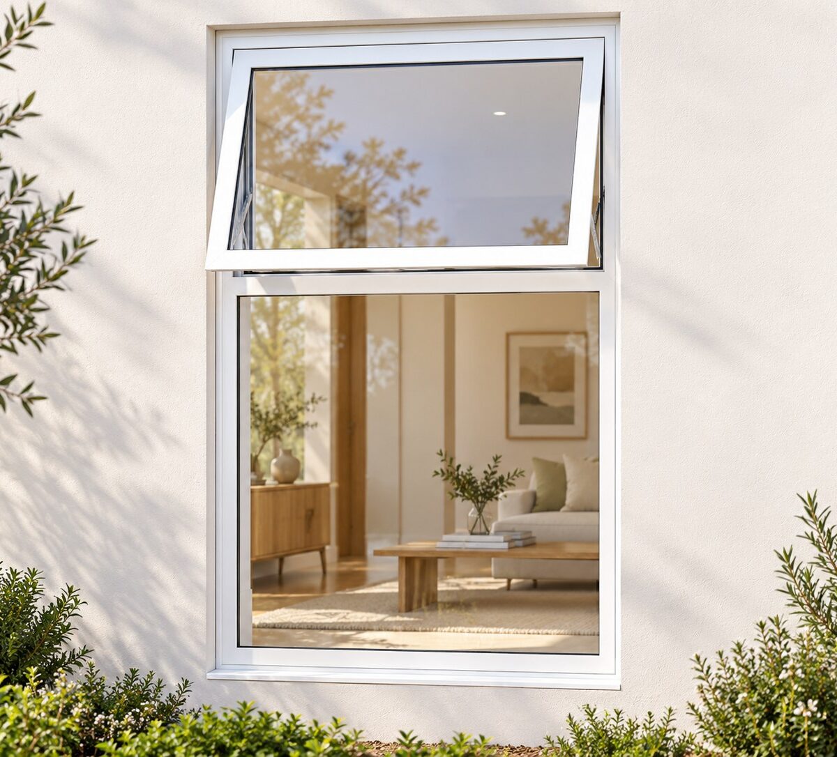 kenzo pt915w white 900x1500mm top hung window