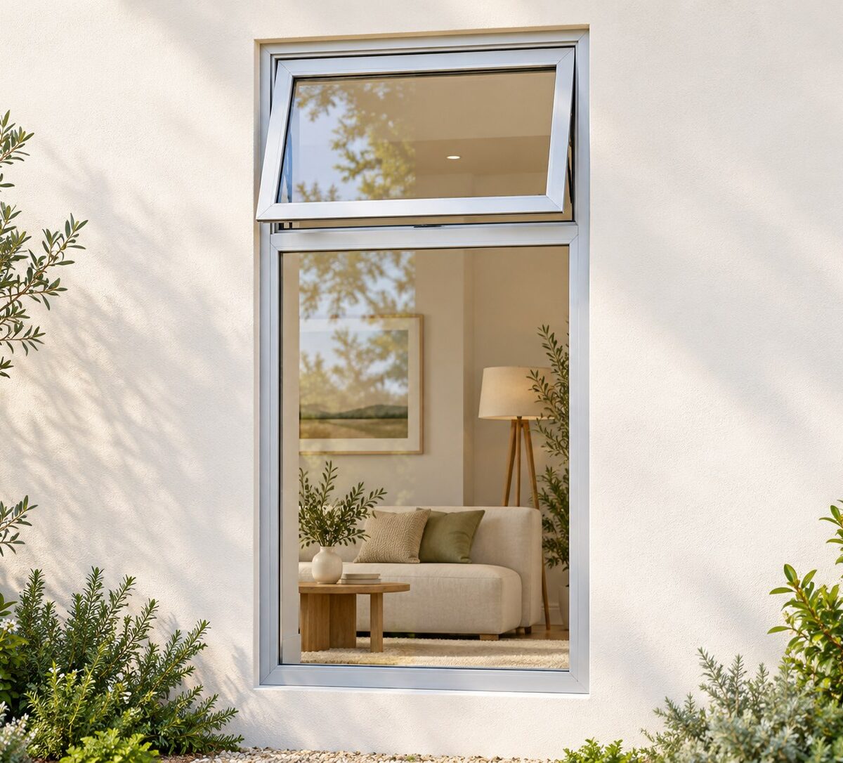 kenzo pt918s silver 900x1800mm top hung window