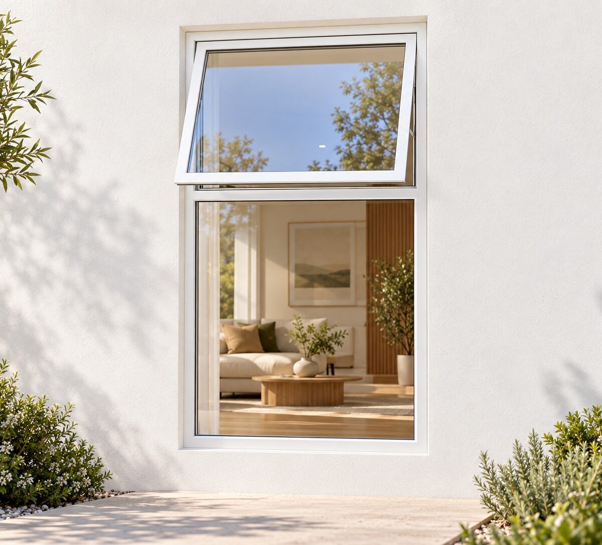 kenzo pt918w white 900x1800mm top hung window