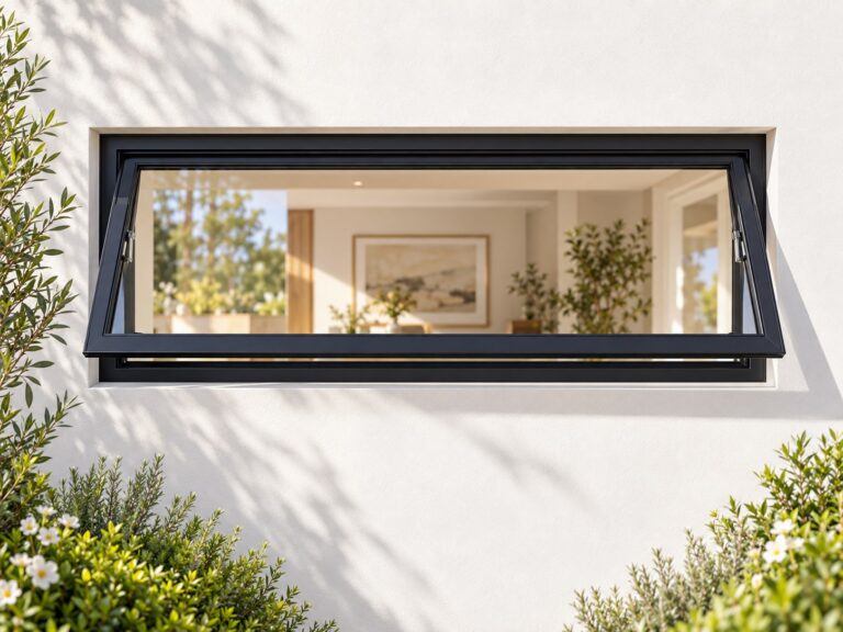 kenzo pt94bl black 900x400mm top hung window