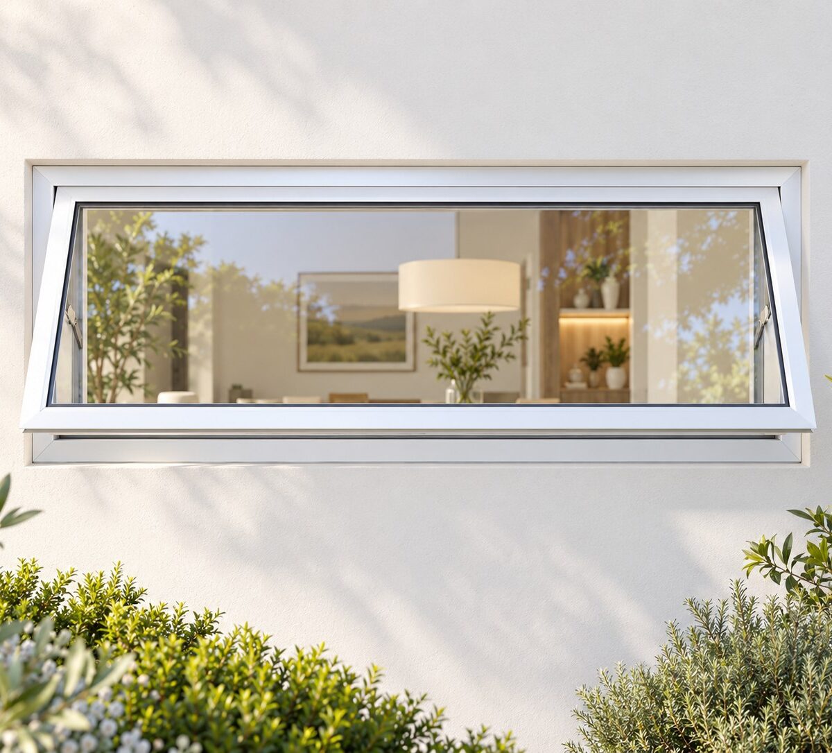 kenzo pt94w white 900x400mm top hung window