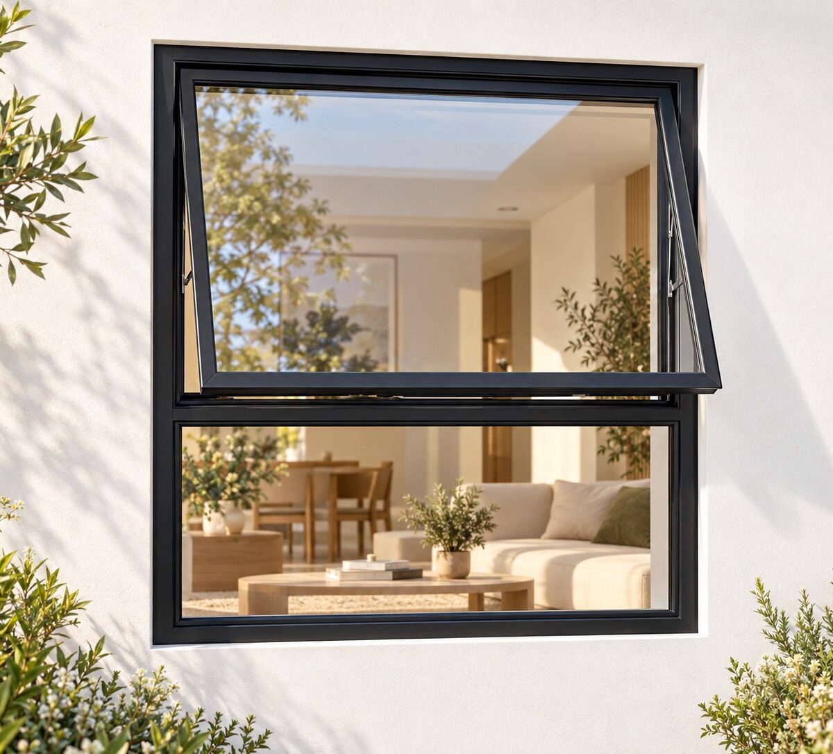 kenzo pt99bl black 900x900mm top hung window