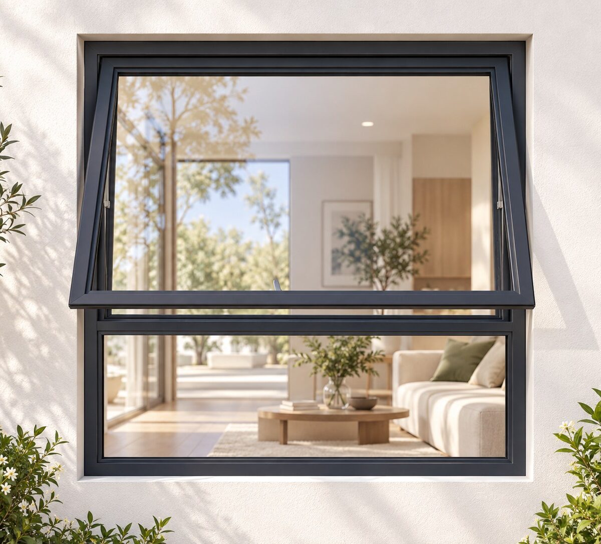 kenzo pt99c charcoal 900x900mm top hung window