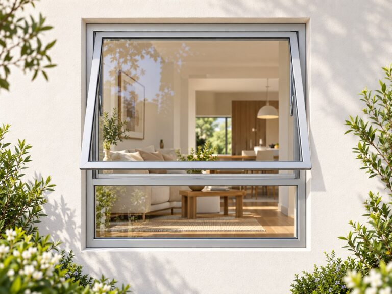 kenzo pt99s silver 900x900mm top hung window