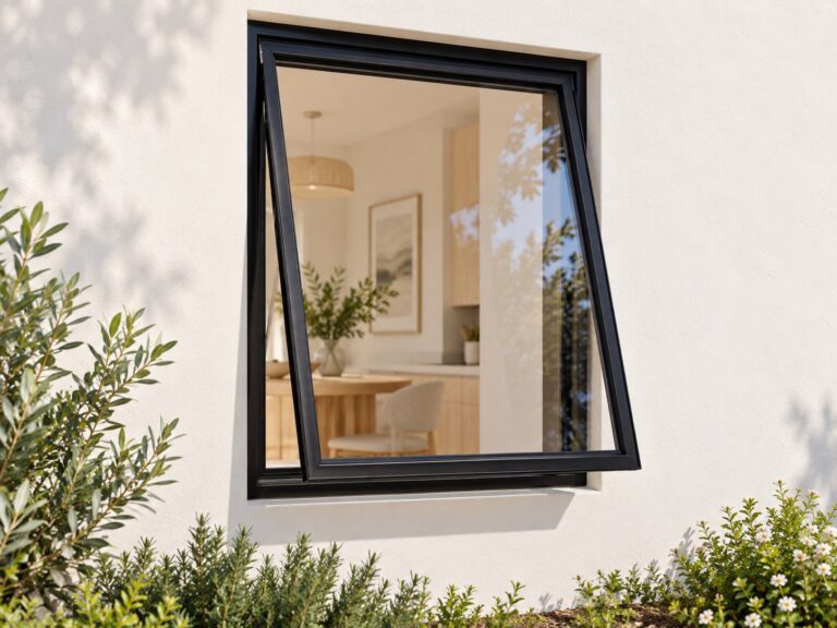 kenzo pta69bl black 600x900mm top hung window