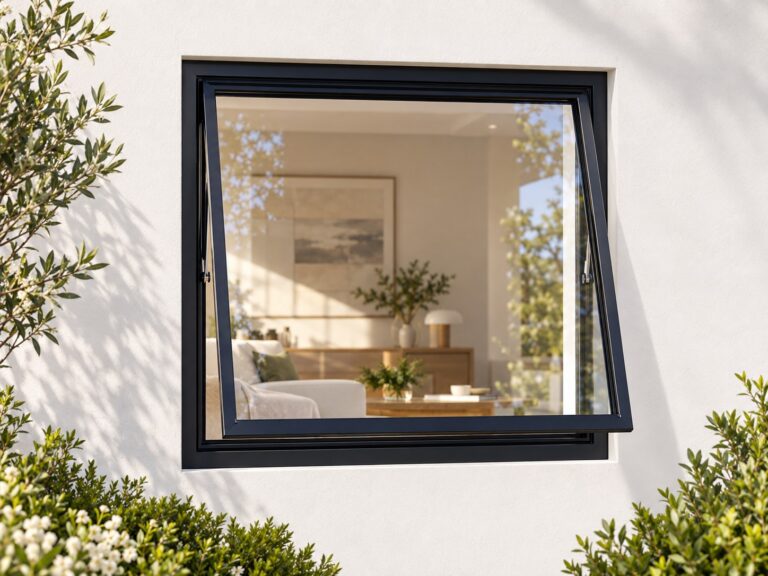 kenzo pta99bl black 900x900mm top hung window