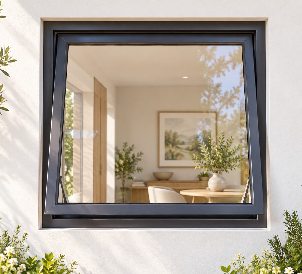 kenzo pta99c charcoal 900x900mm top hung window