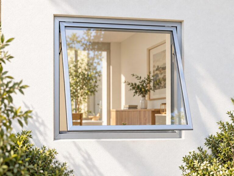 kenzo pta99s silver 900x900mm top hung window