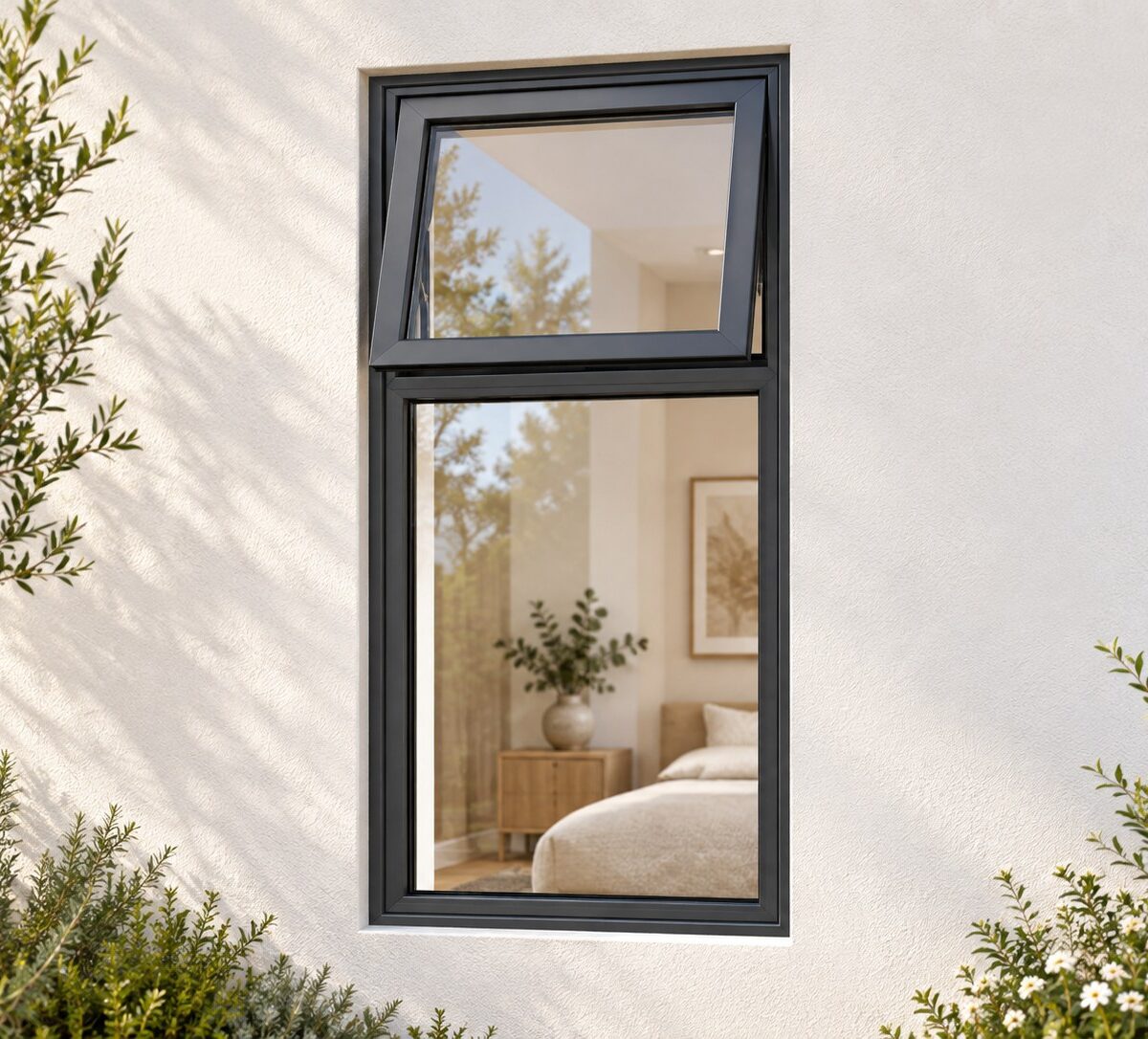 kenzo ptf612c charcoal 600x1200mm top hung window