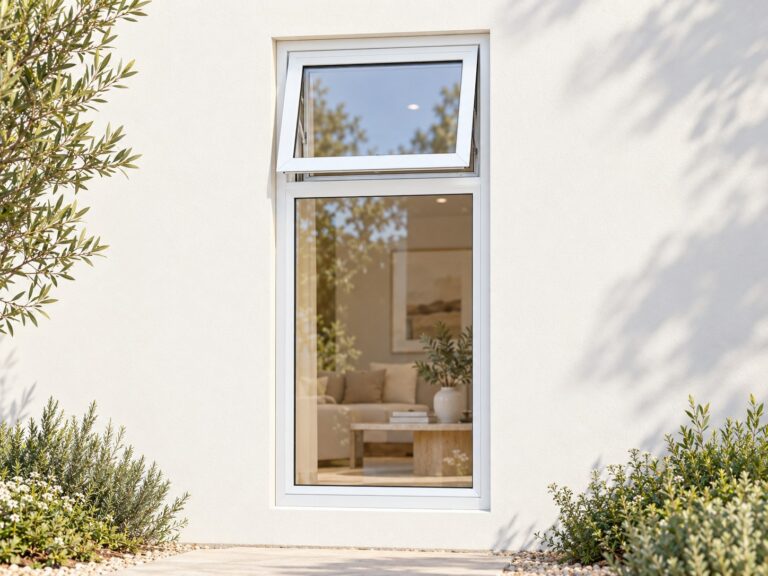 kenzo ptf612w white 600x1200mm top hung window