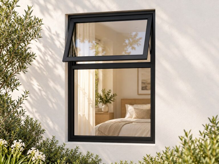 kenzo ptf69bl black 600x900mm top hung window