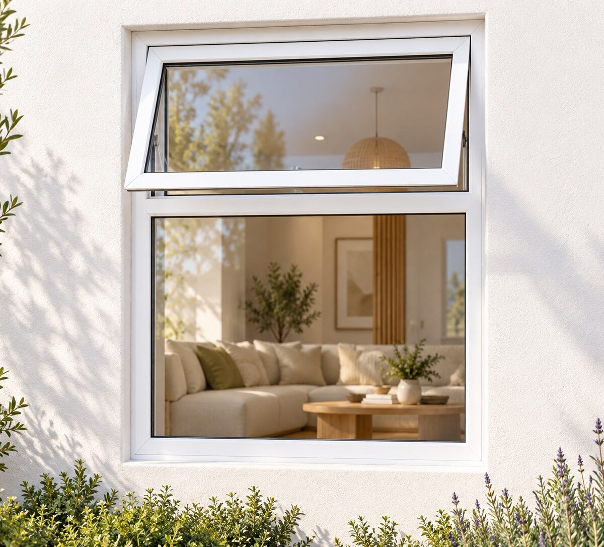 kenzo ptf69w white 600x900mm top hung window