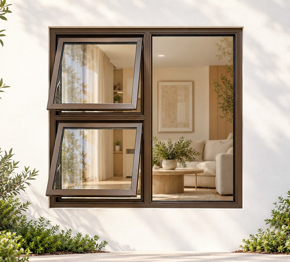 kenzo ptt1212lb bronze 1200x1200mm top hung window