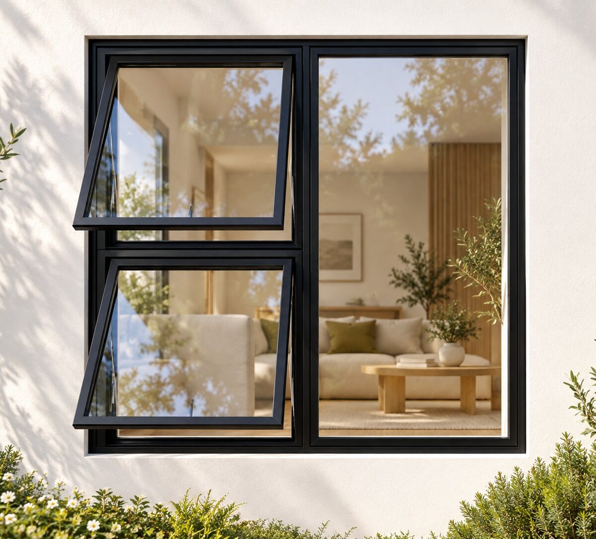 kenzo ptt1212lbl black 1200x1200mm top hung window