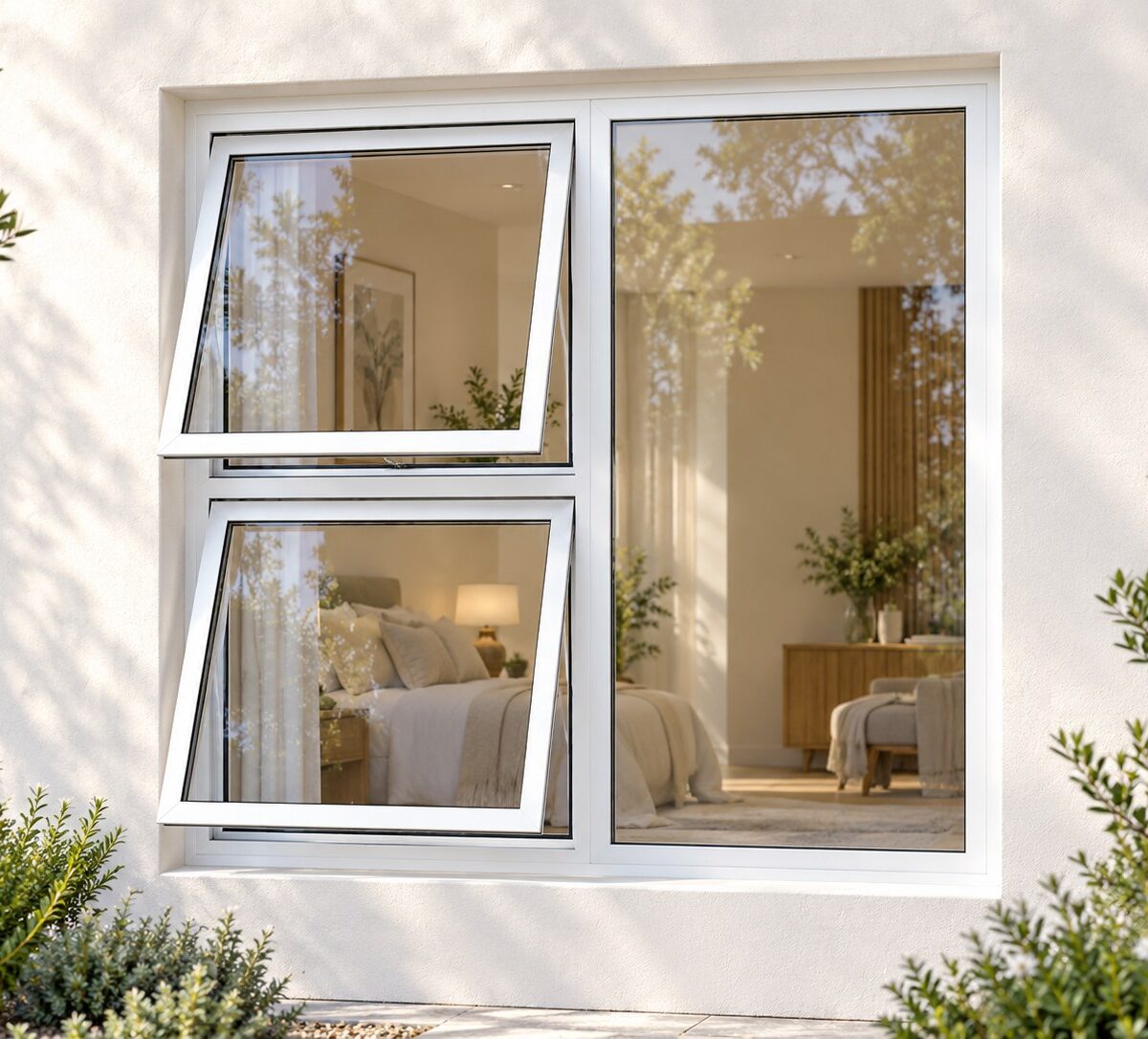 kenzo ptt1212lw white 1200x1200mm top hung window