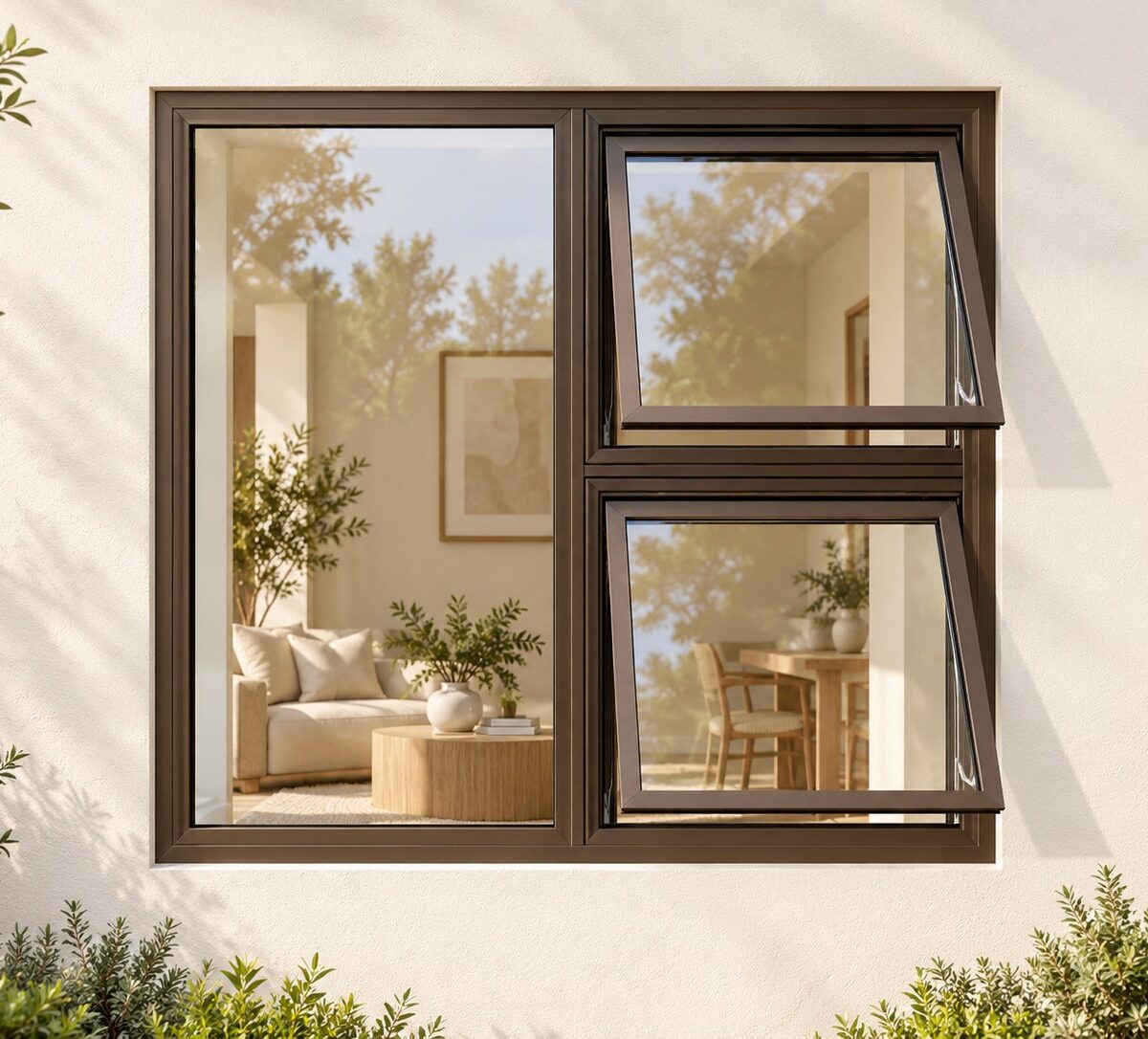 kenzo ptt1212rb bronze 1200x1200mm top hung window