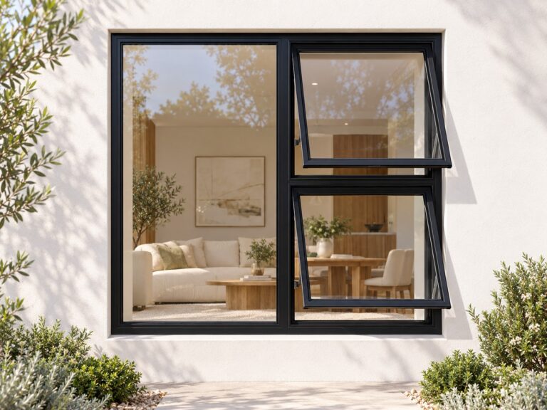 kenzo ptt1212rbl black 1200x1200mm top hung window