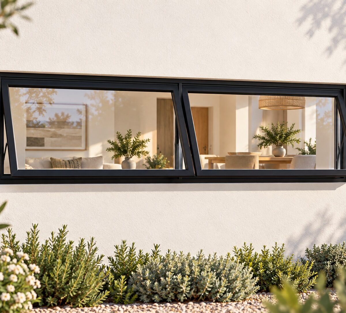 kenzo ptt124bl black 1200x400mm top hung window
