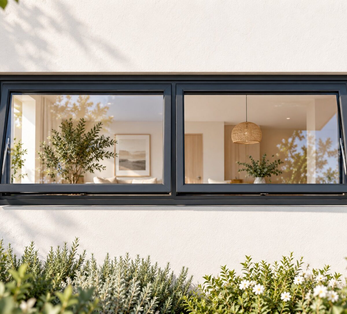 kenzo ptt124c charcoal 1200x400mm top hung window