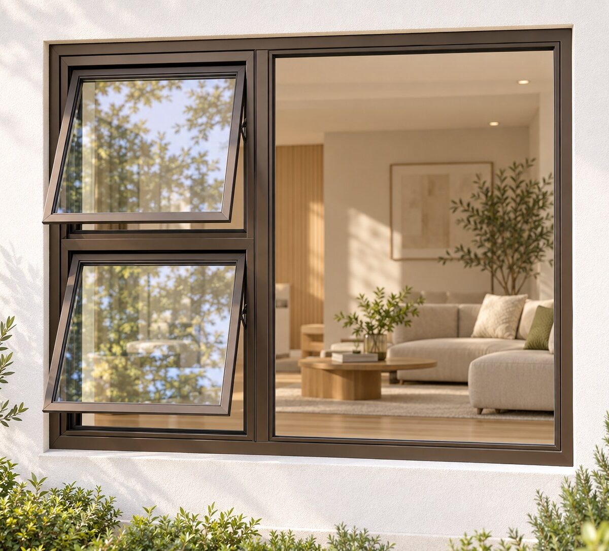 kenzo ptt1512lb bronze 1500x1200mm top hung window