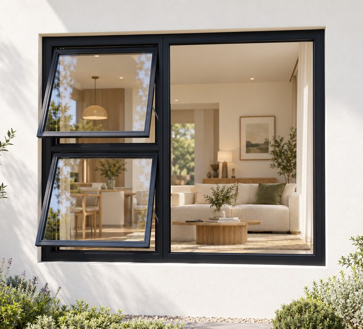 kenzo ptt1512lbl black 1500x1200mm top hung window