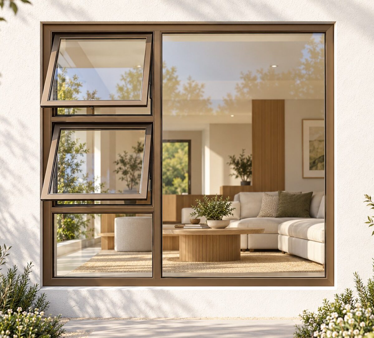 kenzo ptt1515lb bronze 1500x1500mm top hung window