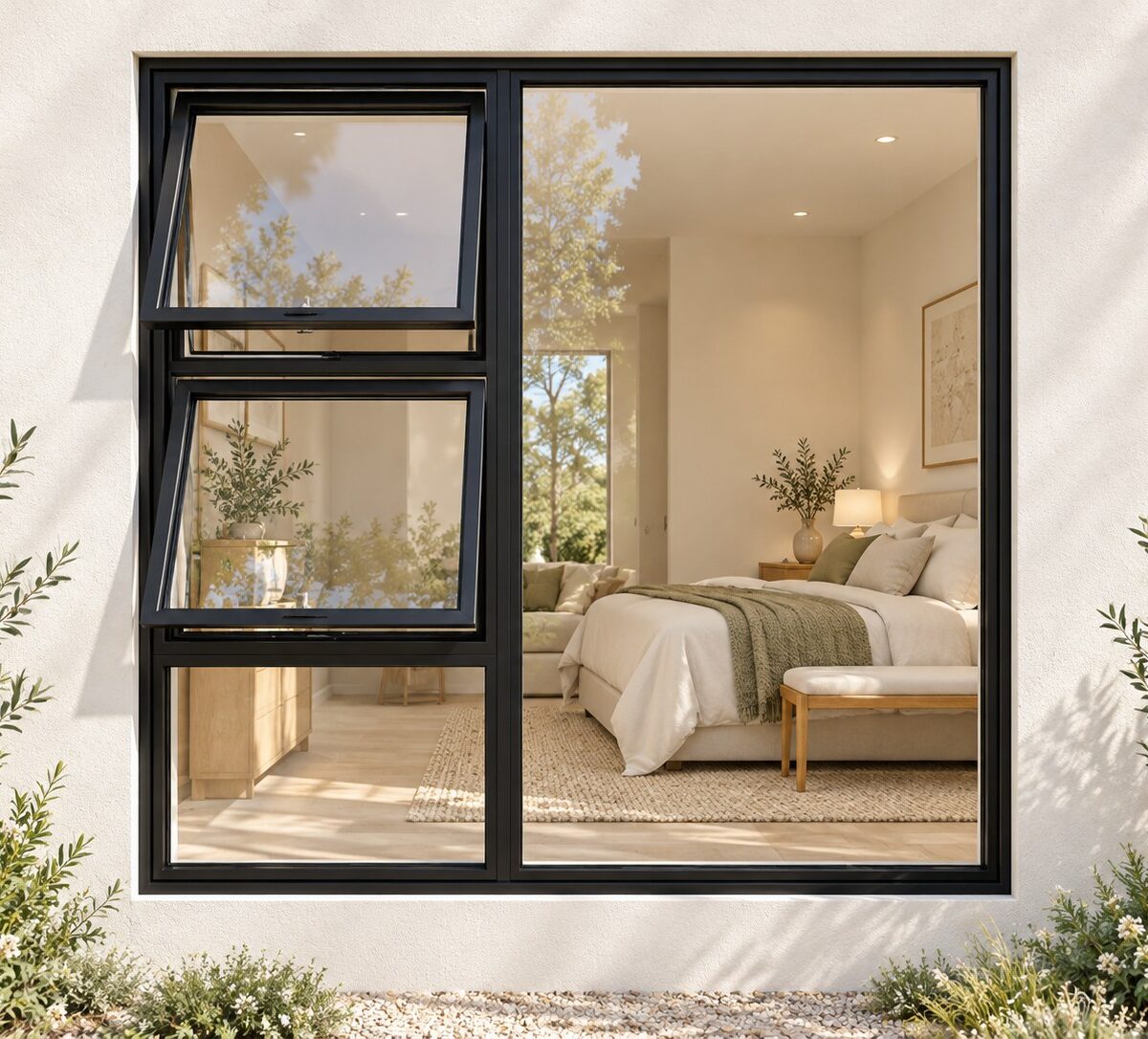 kenzo ptt1515lbl black 1500x1500mm top hung window
