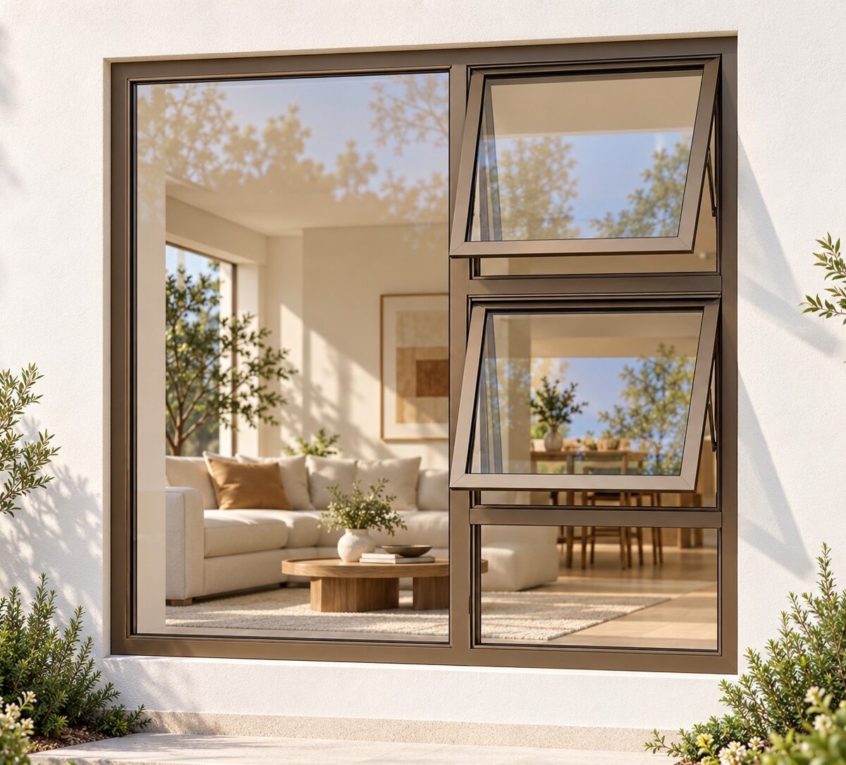 kenzo ptt1515rb bronze 1500x1500mm top hung window