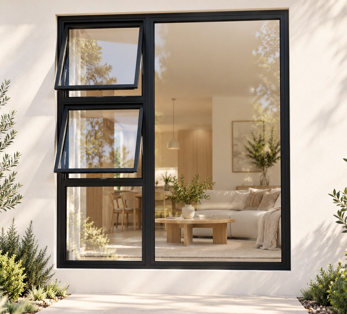 kenzo ptt1518lbl black 1500x1800mm top hung window
