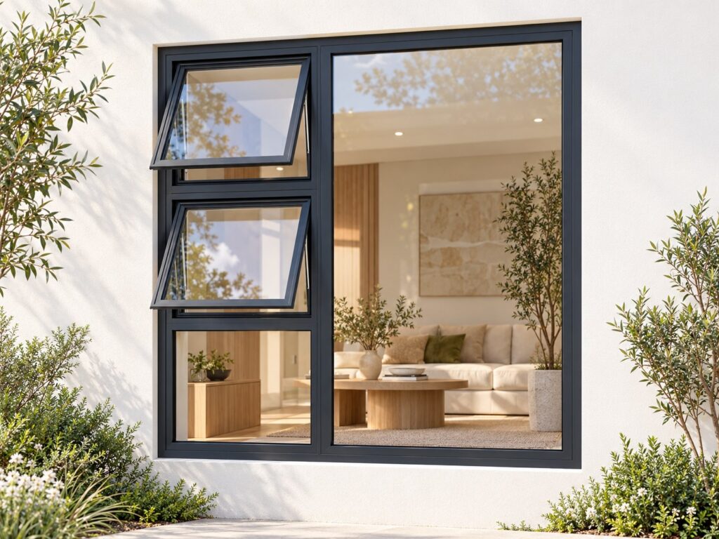 Left Two Openers with Fixed Lower and Side Panes – lifestyle illustration