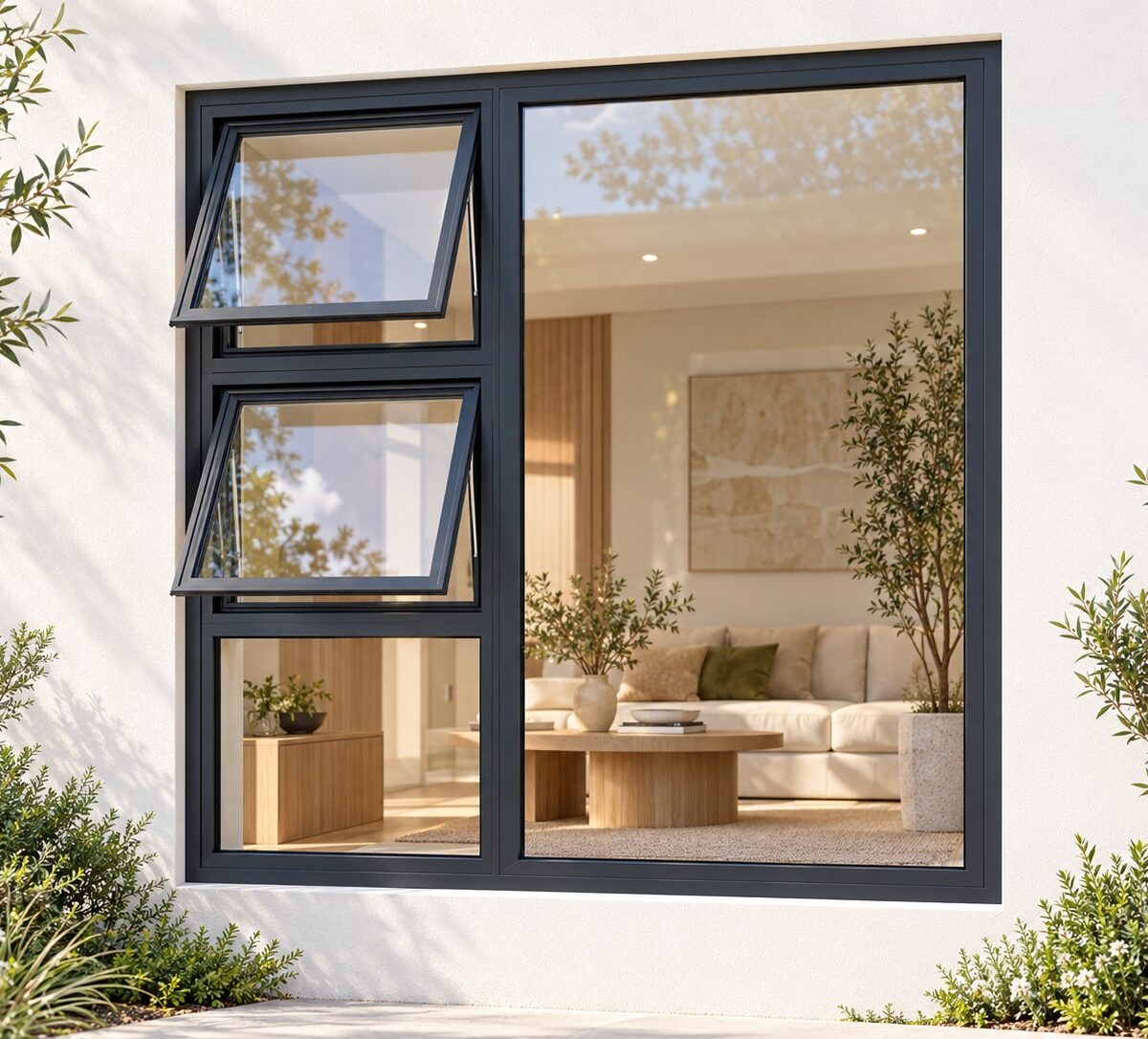 kenzo ptt1518lc charcoal 1500x1800mm top hung window