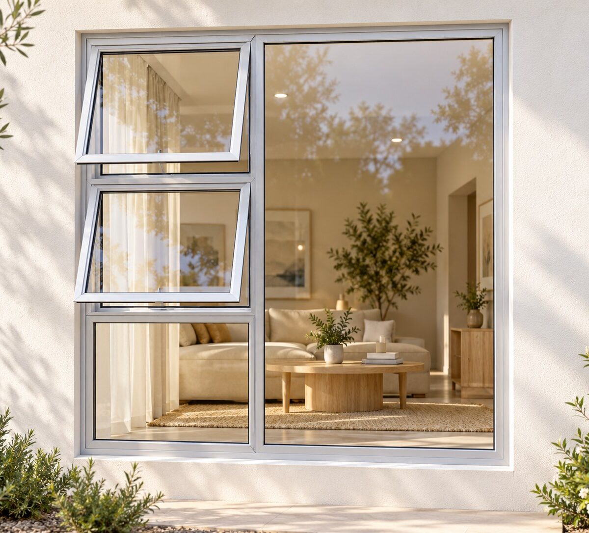 kenzo ptt1518ls silver 1500x1800mm top hung window
