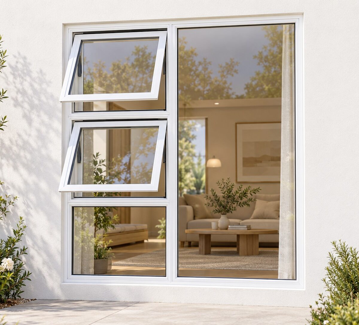 kenzo ptt1518lw white 1500x1800mm top hung window