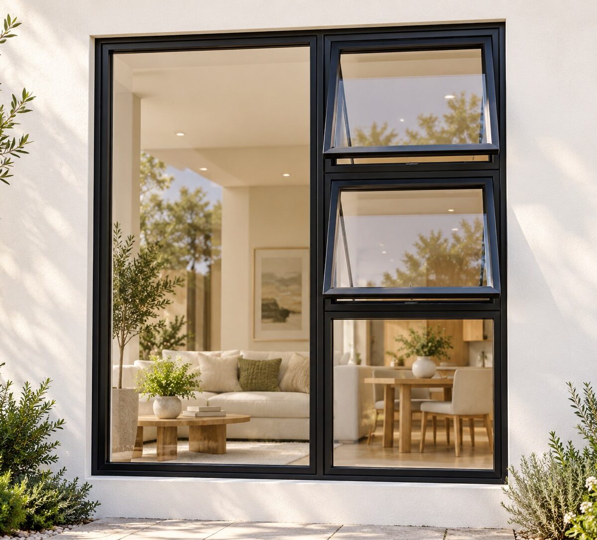 kenzo ptt1518rbl black 1500x1800mm top hung window