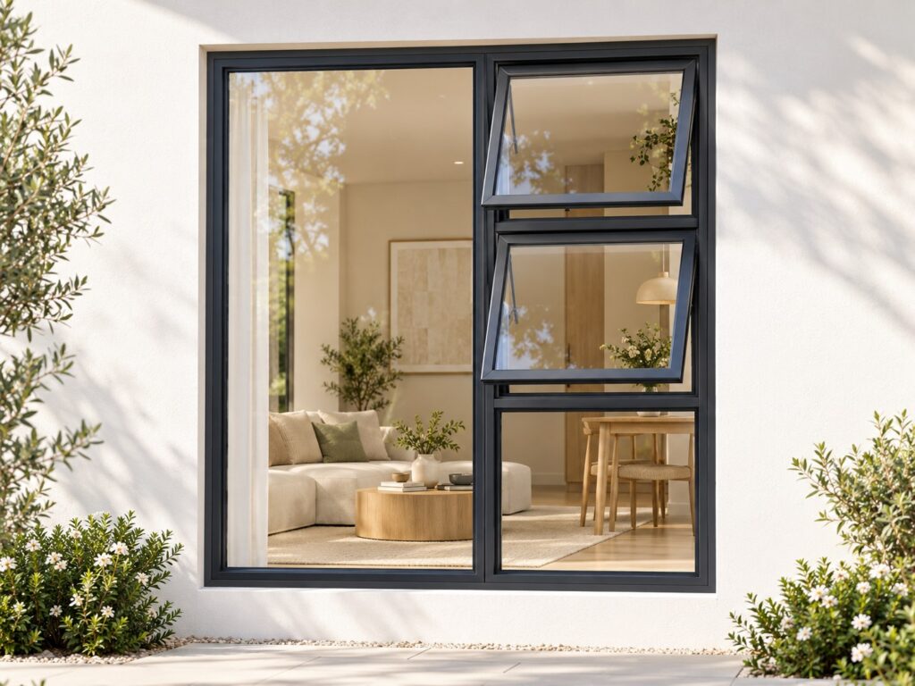 Right Two Openers with Fixed Lower and Side Panes – lifestyle illustration