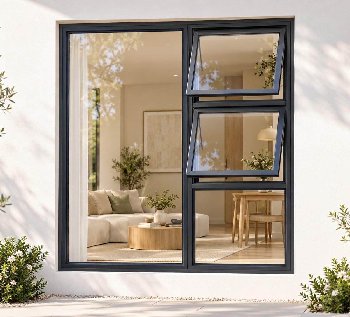 kenzo ptt1518rc charcoal 1500x1800mm top hung window