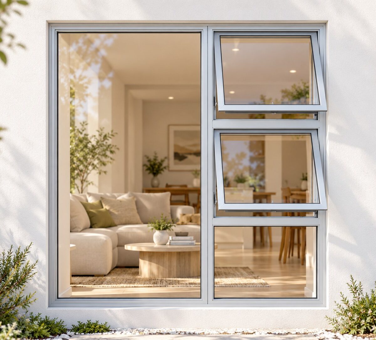kenzo ptt1518rs silver 1500x1800mm top hung window